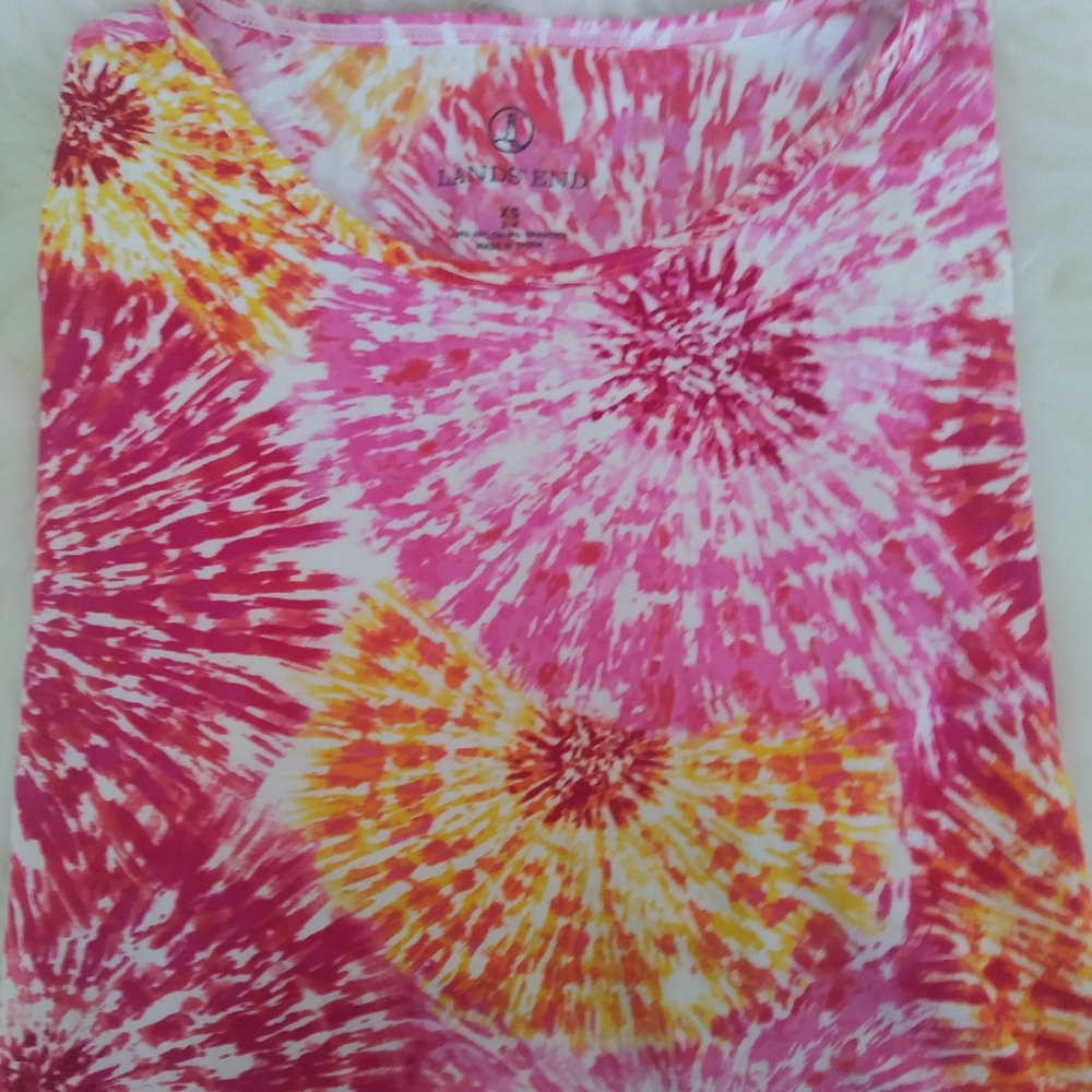 COPY - Lands End multi colored type dye shirt